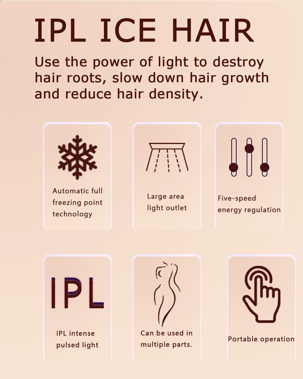 Professional Portable Permanent IPL Ice Hair Removal