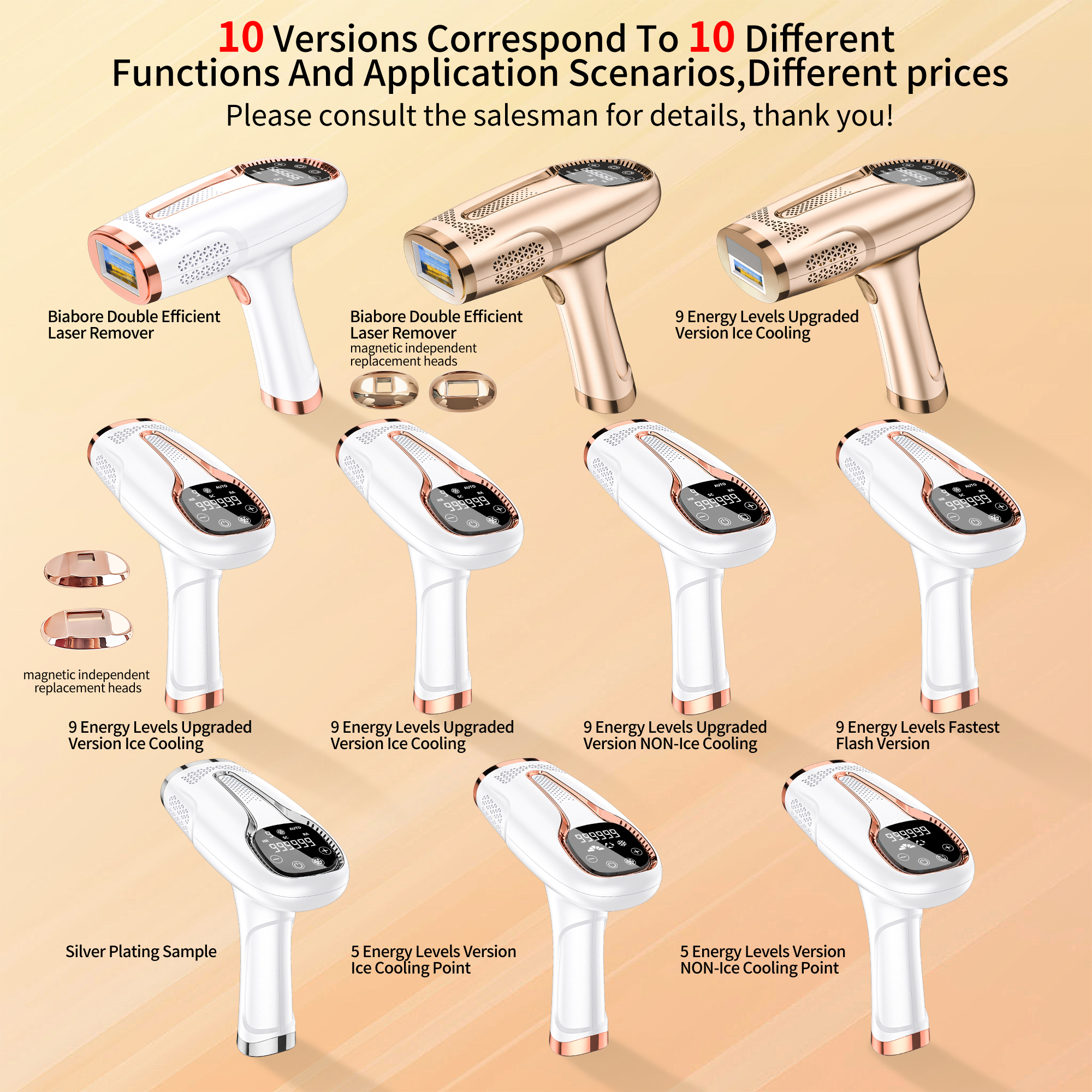 Ice Cooling Body Handset Home Light Painless Epilator Permanent Remover Portable Depilator Ipl Machine Laser Hair Removal Device