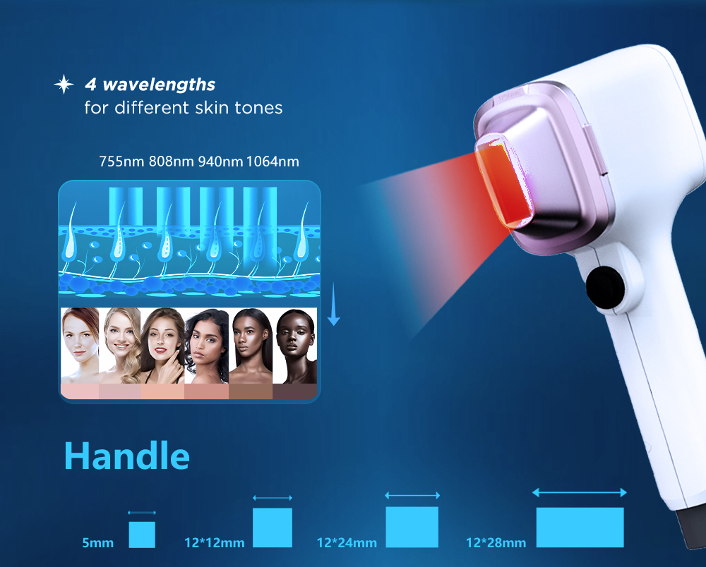 ADSS Best Sellers 755 808 1064 Portable Permanent Diode Laser Hair Removal Machine