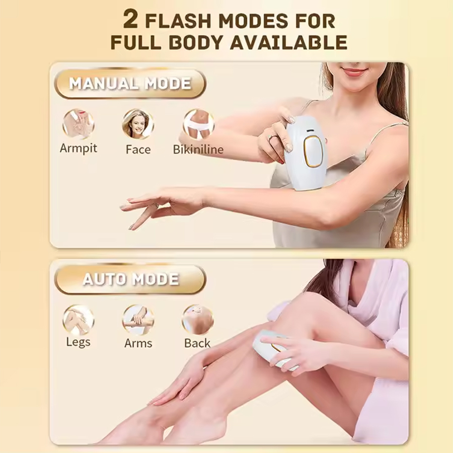 Painless IPL Hair Removal Device for Home Use Personal Care Epilator for Face Bikini Line Whole Body Reduction Hair Regrowth
