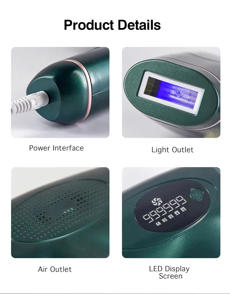 Painless 9000000 Flashes Home Use Machine Permanent Laser IPL Portable Full Body Hair Removal