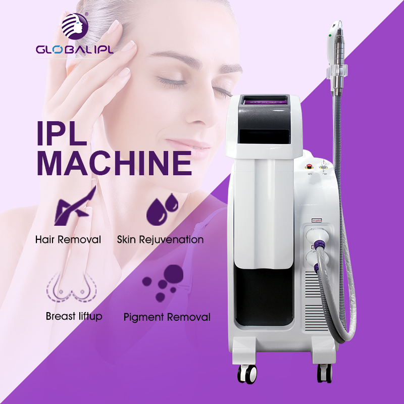 Stationary Multi Functional Professional 2500W Painless Ipl Facial Women Ice Hair Removal Beauty Salon Device