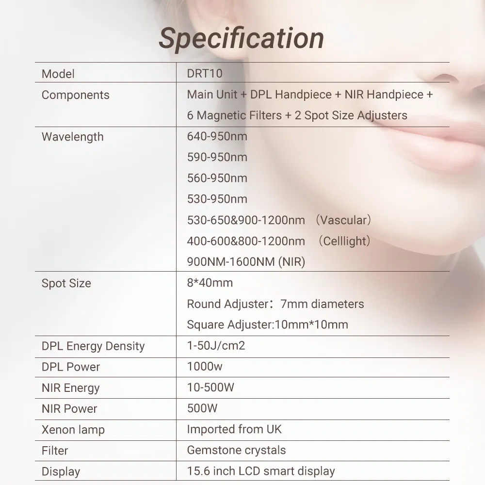 Portable IPL Hair Removal and Skin Rejuvenation Device for Acne Treatment