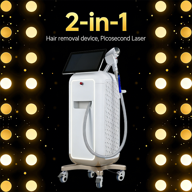New Product Wholesale 2in1 Dual Handles Laser Beauty Machine Hair Remove For Women Beauty Salon For Body Picosecond Laser