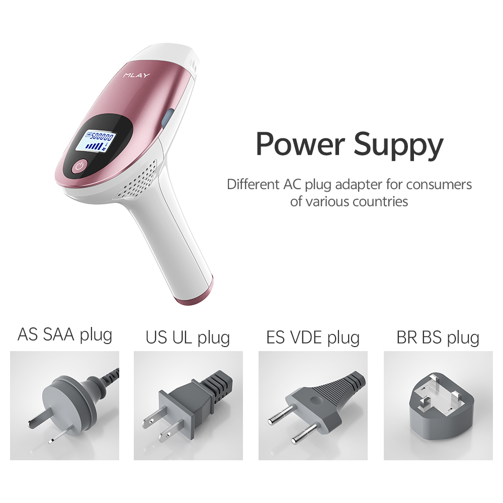 Mlay Mini IPL Laser Hair Removal Device Whole Body Home Use Personal Pulsed Acne Treatment Pigment Removal Permanent UK/US