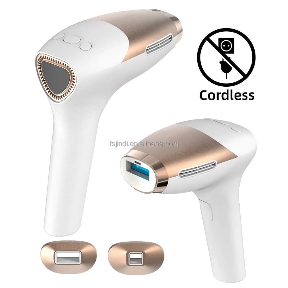 High-tech Wire-free IPL Hair Removal with Skin Tone Sensor Self-adjust Intensity Levels Travel-friendly Beauty Device Epilator