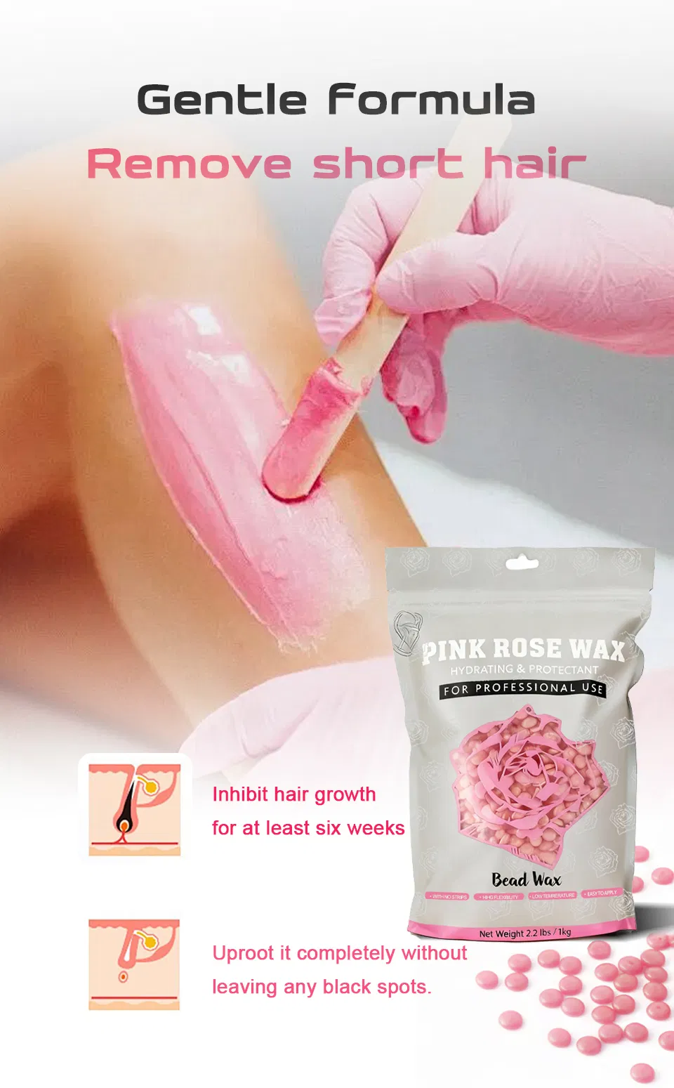 Blooming Rose Wax: Gentle Hair Removal
