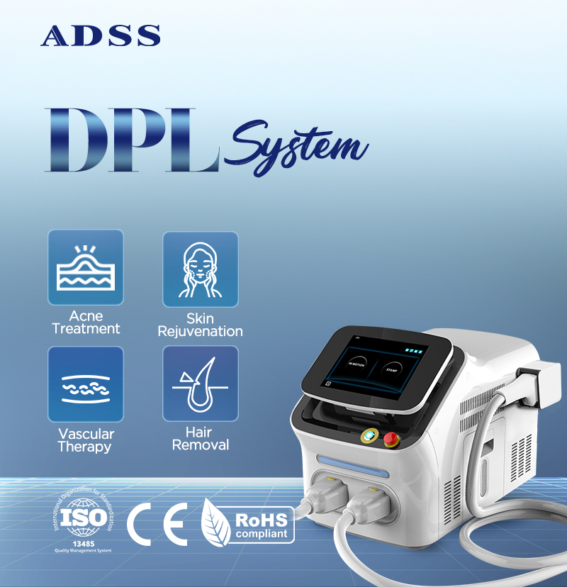 ADSS Newest Tabletop E Light Ipl OPT Dynamic Pulse Light Skin Resurfacing Hair Removal IPL Machine