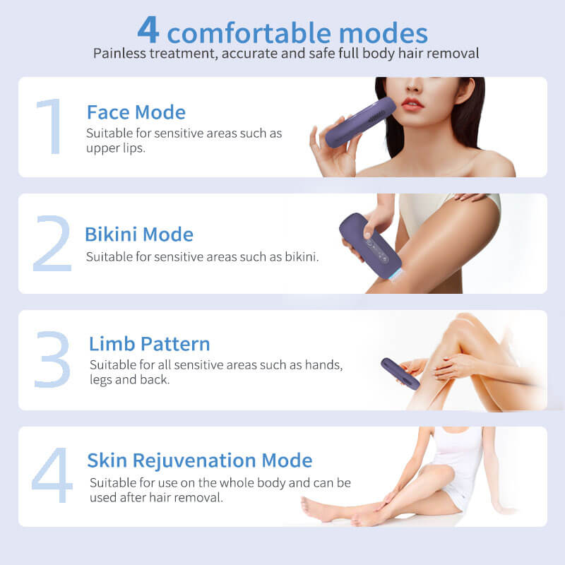 Drop Shipping Ice Cooling Painless Permanent Hair Removal Laser Body Leg Bikini Face Electric Permanent IPL Hair Removal Device