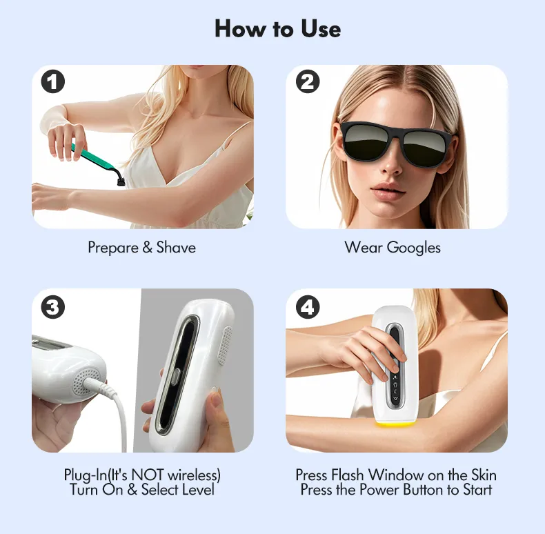 IPL Hair Removal Device Portable Laser Hair Removal for Home & Salon