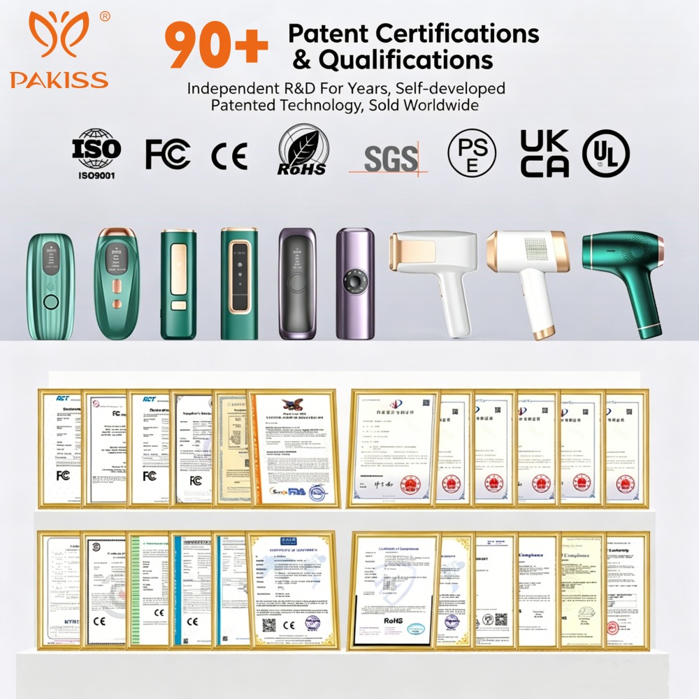 PAKISS Affordable IPL Hair Removal Device Manufacturer Home Use Painless Hair Removal Machine OEM Factory