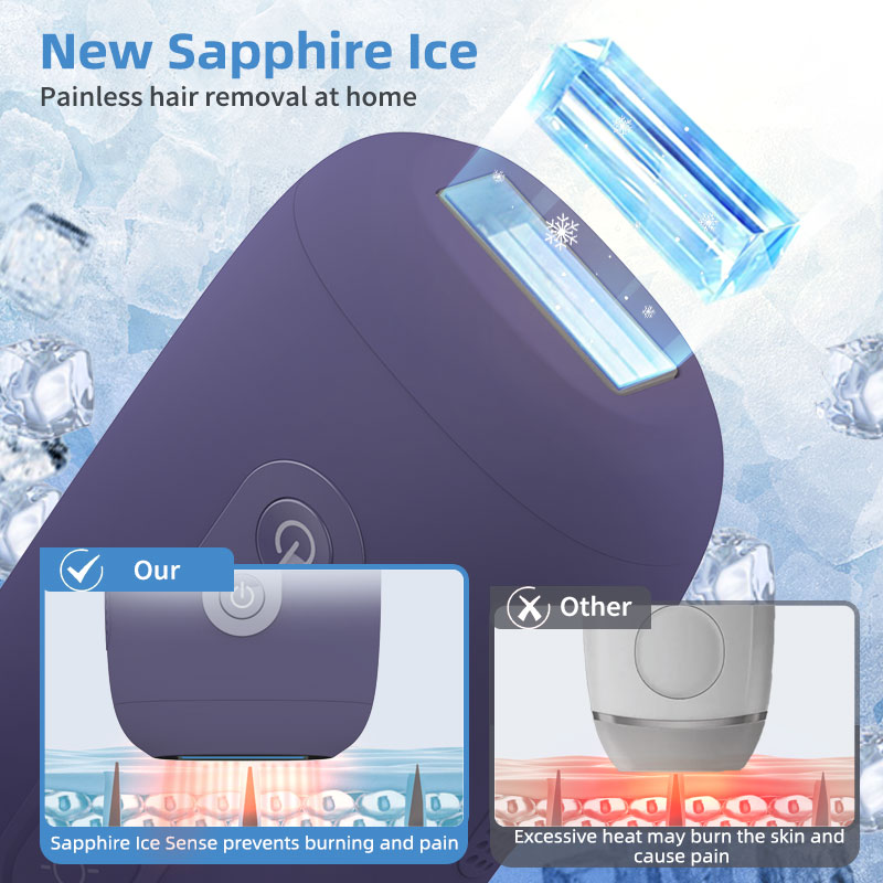 Drop Shipping Ice Cooling Painless Permanent Hair Removal Laser Body Leg Bikini Face Electric Permanent IPL Hair Removal Device