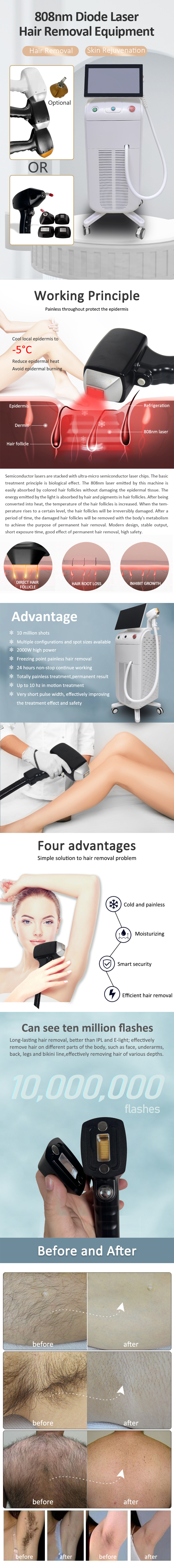 The Latest 808 Laser Hair Removal Machines 1200w Bikini Hair Laser Removal Threading Hair Removal Machine