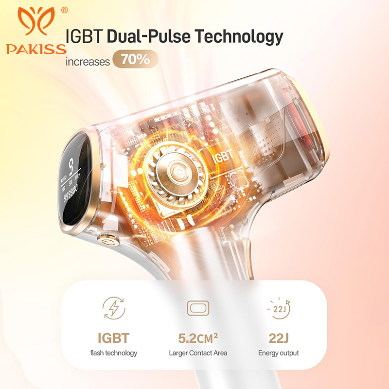 PAKISS At-Home IPL Hair Remover - HR+SR+RA for Underarm/Bikini Line/Leg Hair Removal