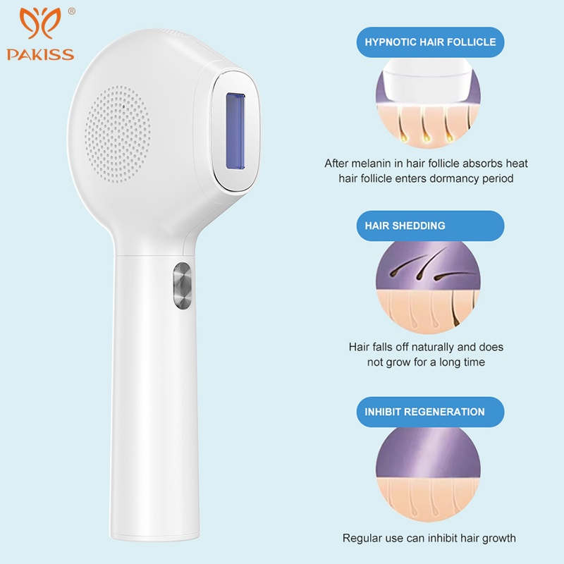 PAKISS Sapphire IPL Hair Removal Device 999,999 Flashes 5-Level Ice Cooling (10-15C) Full Body Use