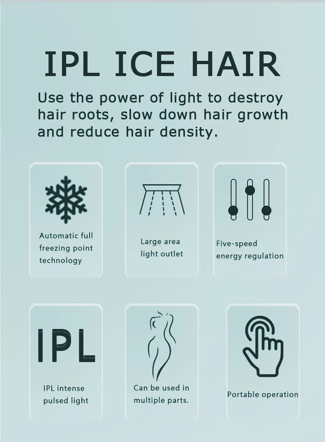 High Energy Exclusive IPL Freezing Point Laser Hair Removal for Full Body