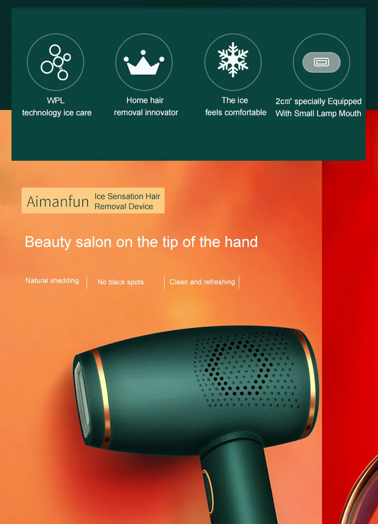 Permanent Painless Epilator Laser Portable Hair Remover IPL Hair Removal Device