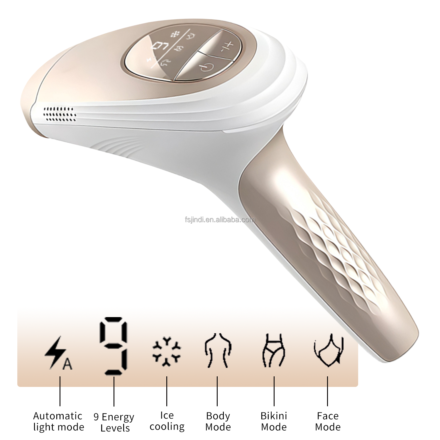 Professional Sapphire IPL Hair Removal Device Ice Cooling Painless Permanent Reduction for Women Home Use Fast Result in 4 Weeks