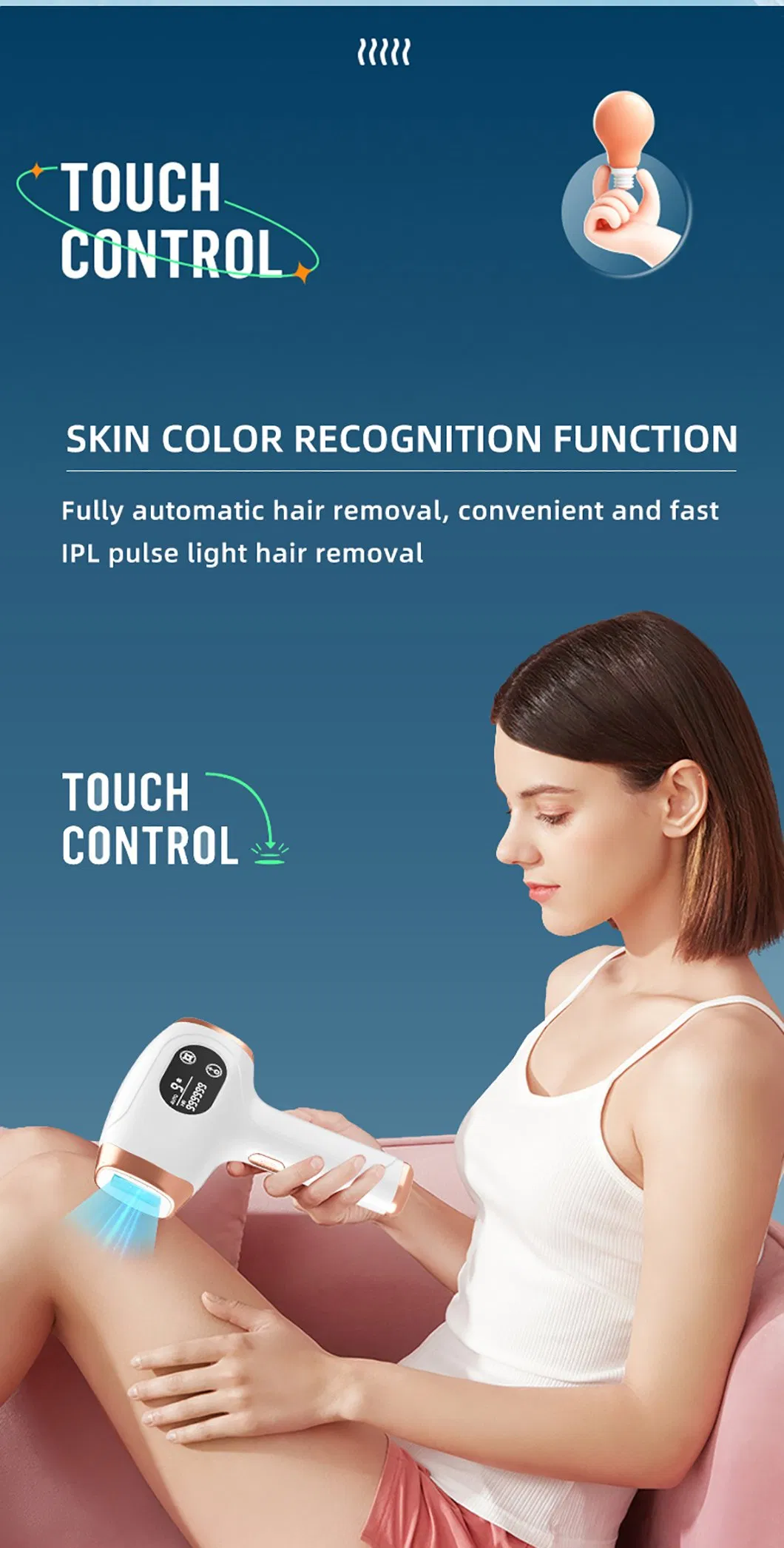 Best Price 9 Energy Adjustable Gear Epilator Powerful Laser Rapid Hair Removal