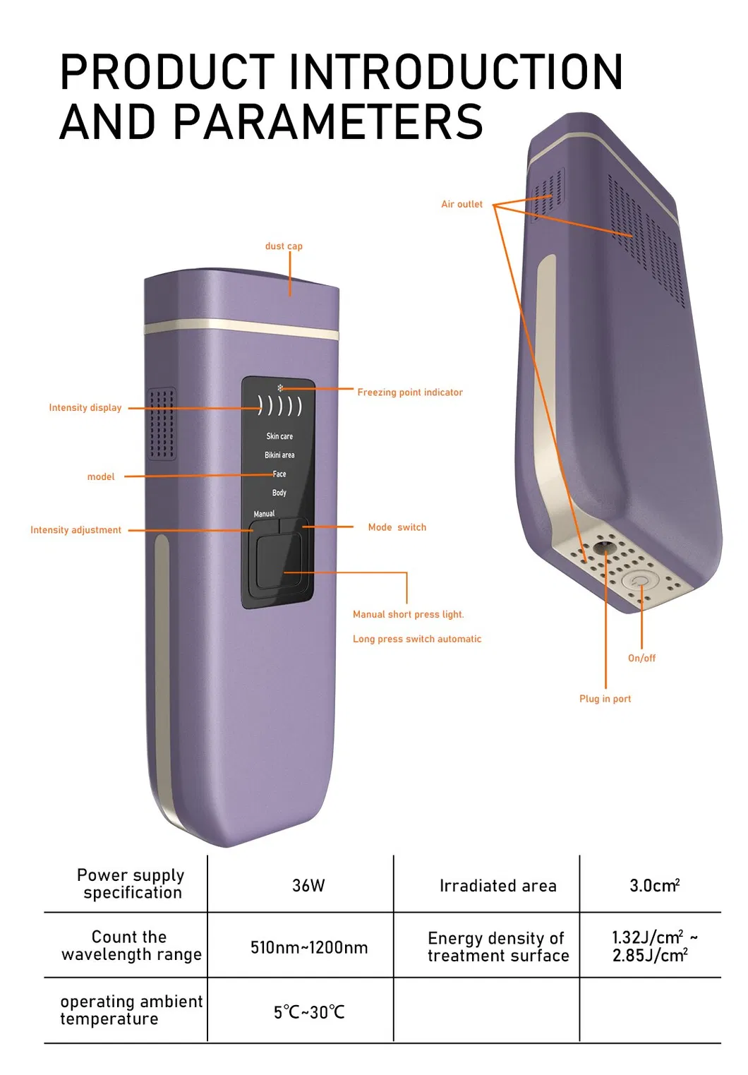 Professional Portable Permanent IPL Ice Hair Removal