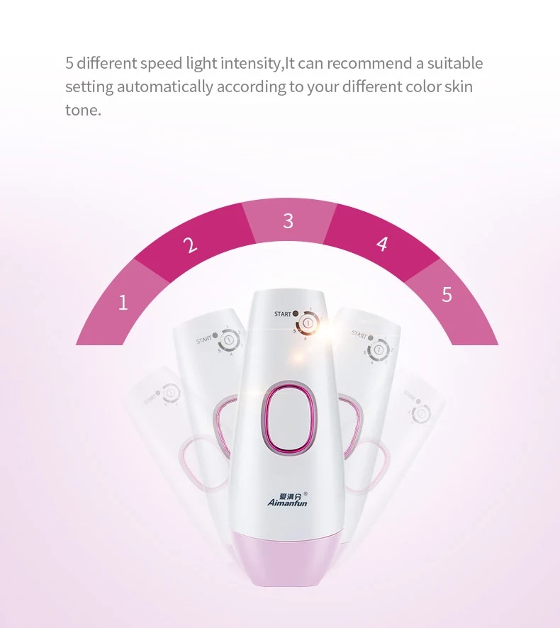 Smart IPL Hair Removal Device Skin Tone Detection Laser Hair Removal Machine Safe Painless Hair Removal Device