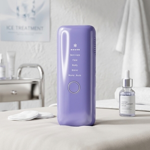 All Body IPL Hair Removal Device with Ice Cooling 990k Flashes Auto Manual Mode for Bikini Legs Underarm