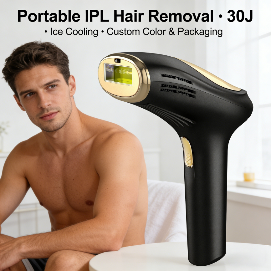 High Energy 30J Painless Facial Legs Armpits IPL Epilator for Women &amp; Men Ice Cooling Laser Hair Removal Device Household