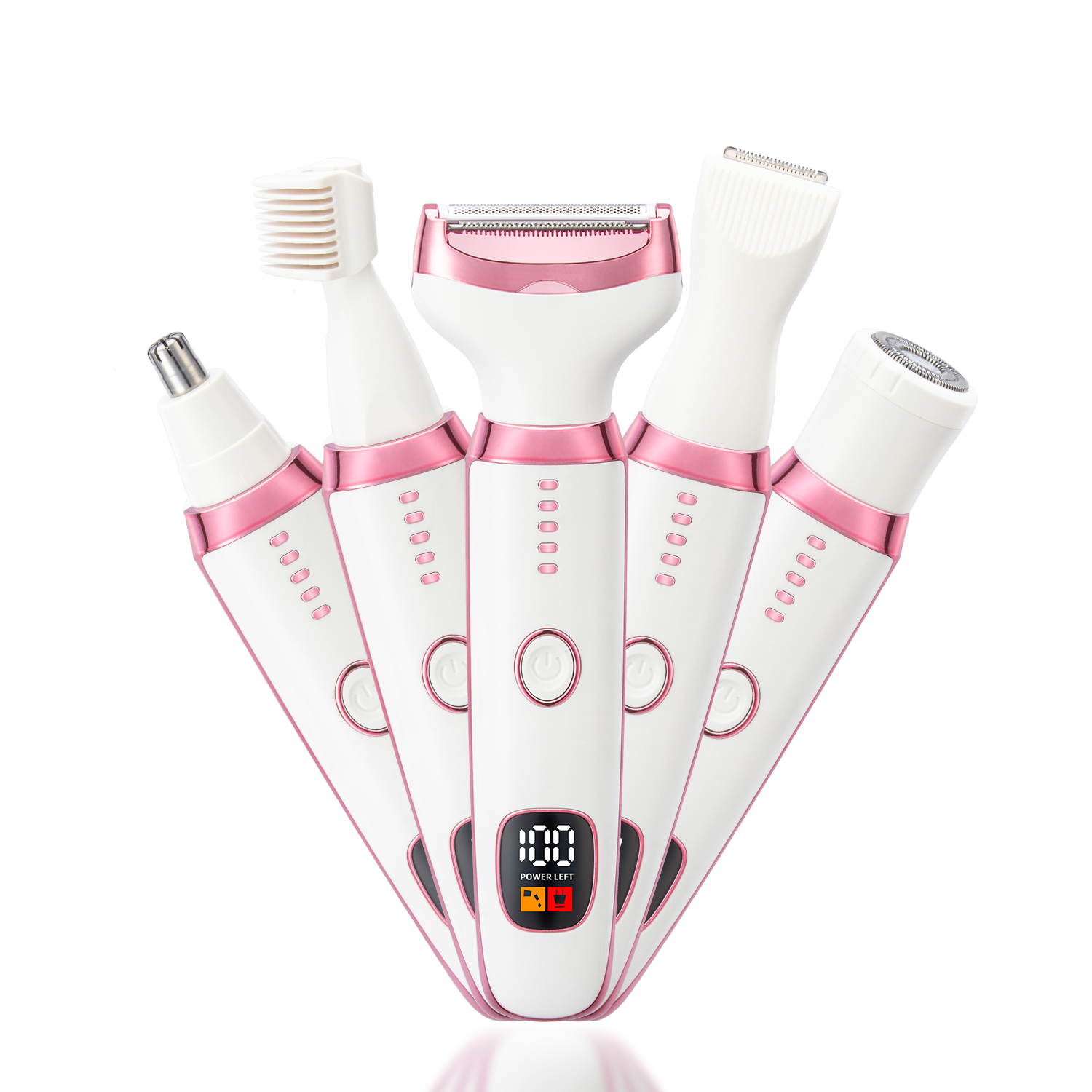 Electric Shaver Lady Shaver 4 In One Electric Rechargeable Hair Removal Kit Pin Hair Removal Trimmer Set Women Body Shaver