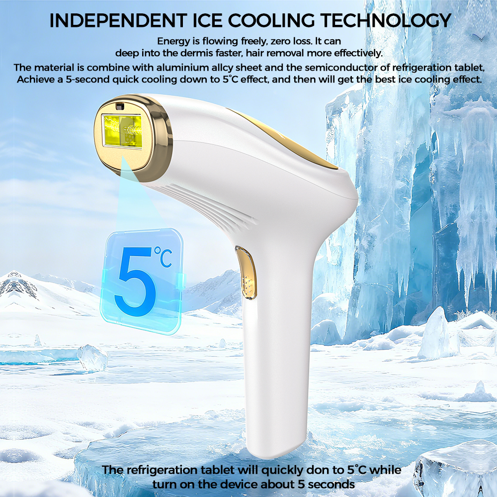 High Quality 32J Freezing Point IPL Laser Hair Removal for Legs Arms Fast Flash Home Use Ice Cooling IPL Hair Removal at Home