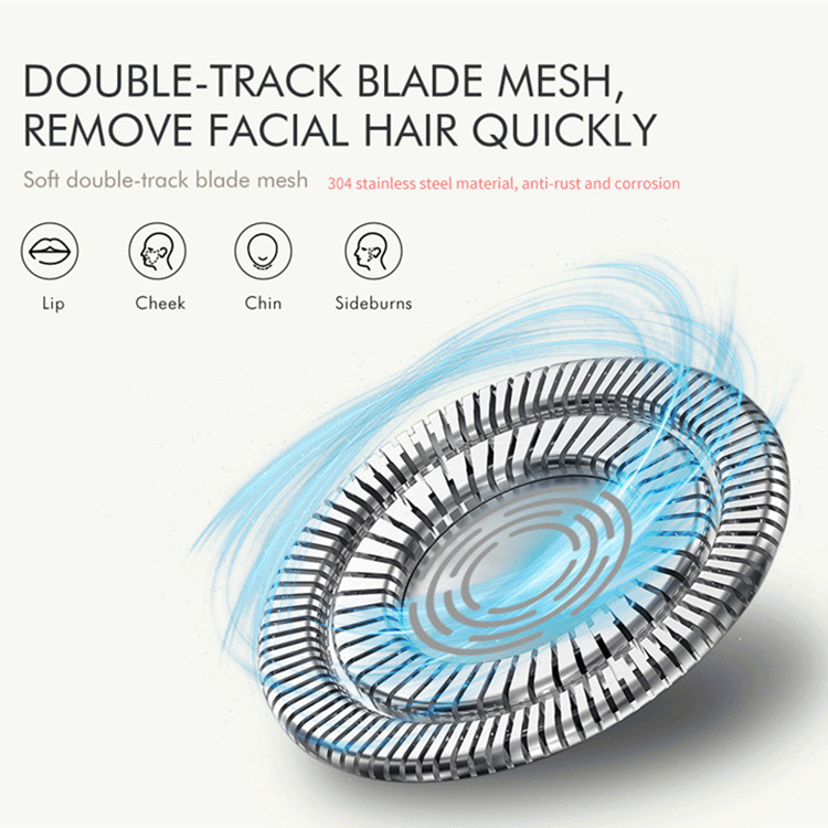 Safe 3D Floating Blade Electric Shaver Portable Waterproof Body Hair Removal Device For Sensitive Skin &amp; Travel