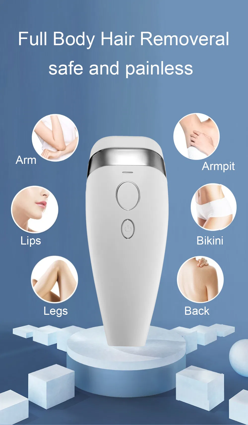 Permanently Hair Removal Epilator Ice Cooling Painless IPL Laser Hair Removal