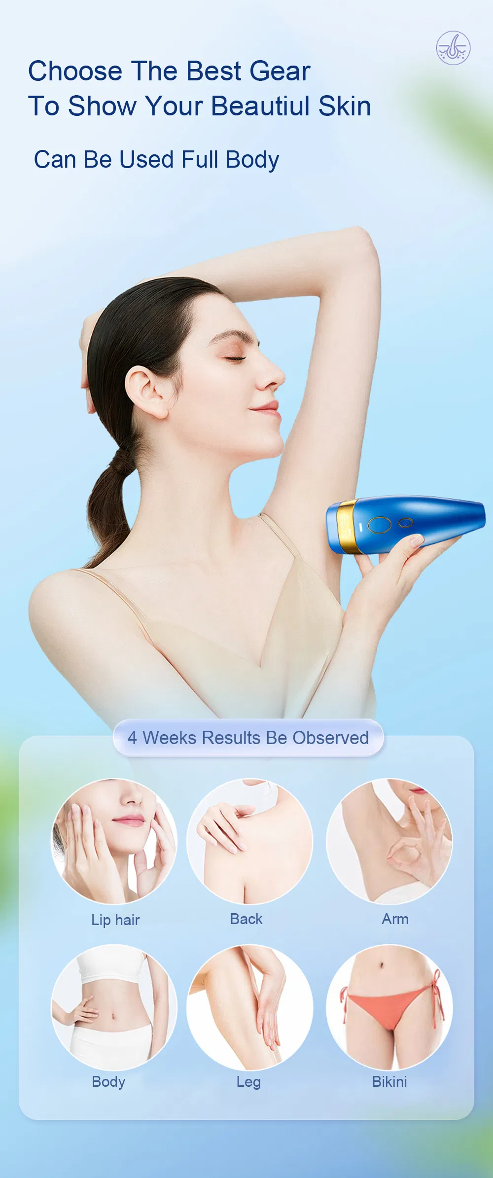 Permanently Hair Removal Epilator Ice Cooling Painless IPL Laser Hair Removal