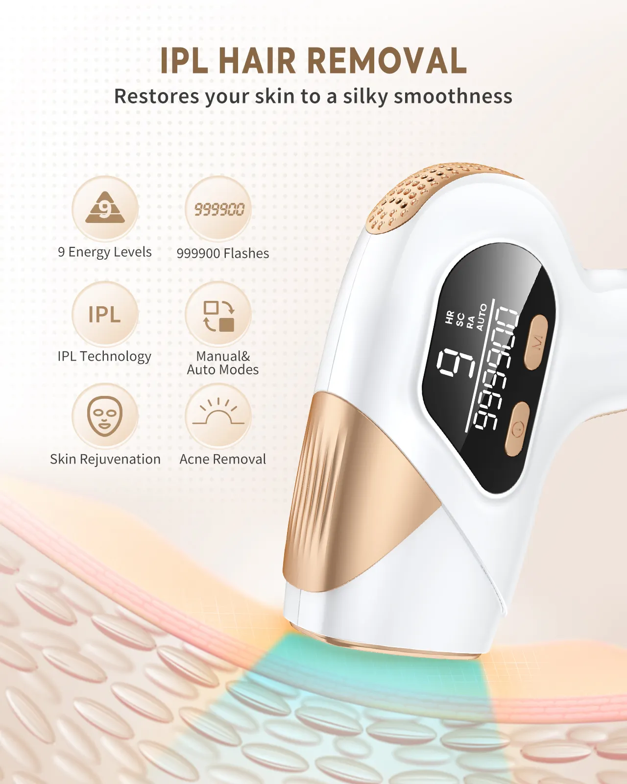 USA Advanced Home Use IPL Hair Removal 999999 Flashes Dropshipping Handheld IPL Hair Removal Device