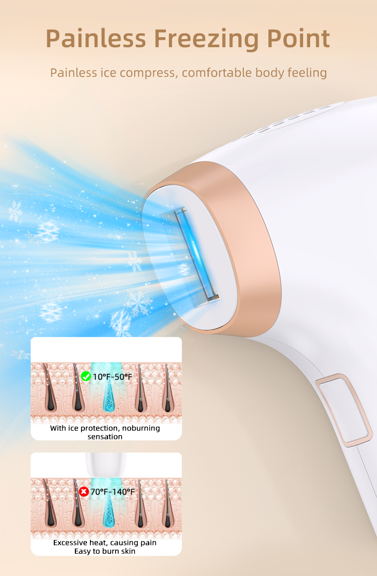 Handheld Ice Cooling Portable Home Use IPL Hair Removal At Home Laser Hair Removal Ipl Factory