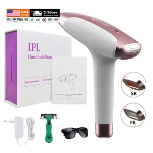 Portable Battery-Powered IPL Hair Removal Epilator Painless Laser Machine for Home Car Use Manual Power Supply