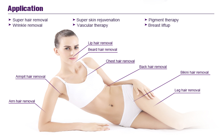 IPL Laser Beauty Machine Handpiece Detail