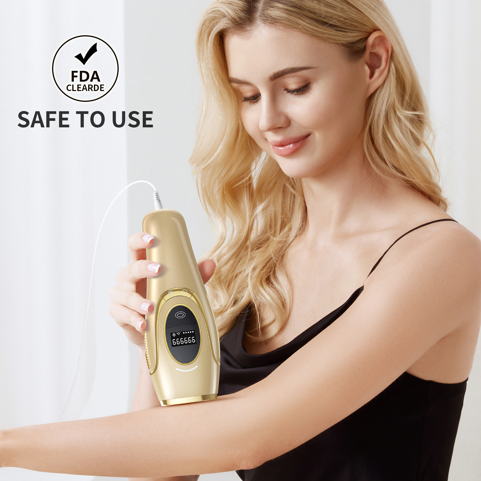 Ice Cool IPL Laser Hair Epilator Removal Machine Permanent Painless Hair Remover Device for Facial Body at Home