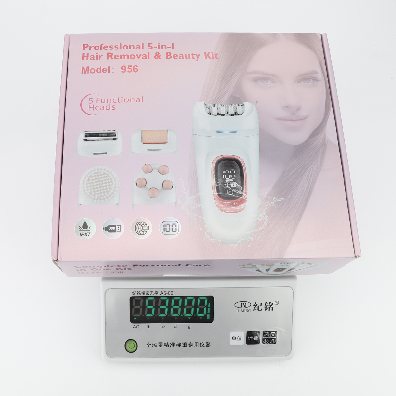 Lanumi 956 5 in 1 Electric Epilator Lady Shaver IPX7 Waterproof 800mAh Double Headed Shaver Razors Electrics Bikini Trimmer