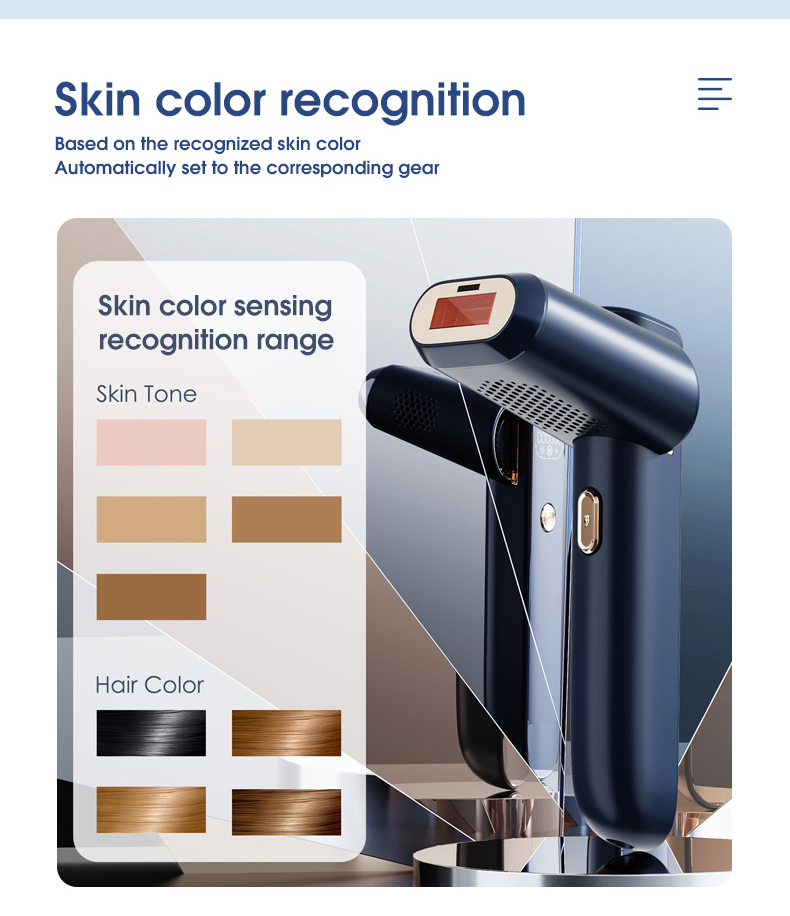Professional IPL Hair Removal Device Touch Screen Design Pain-Free Sapphire Technology Household Use English Language Support