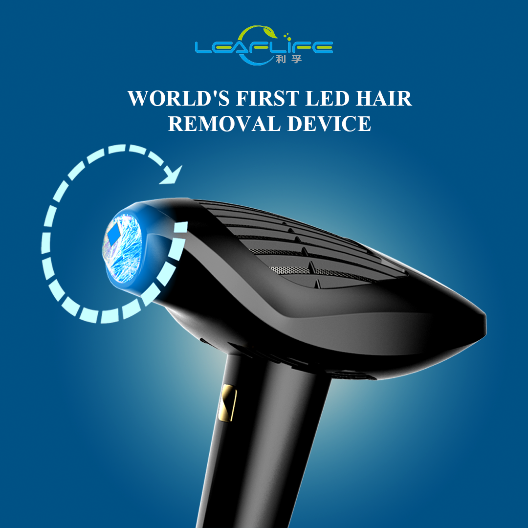Leaflife Best Home Use Led Laser Hair Removal Device with 100 Million Shots Whole Body &amp; Facial Painless Hair Removal at Home