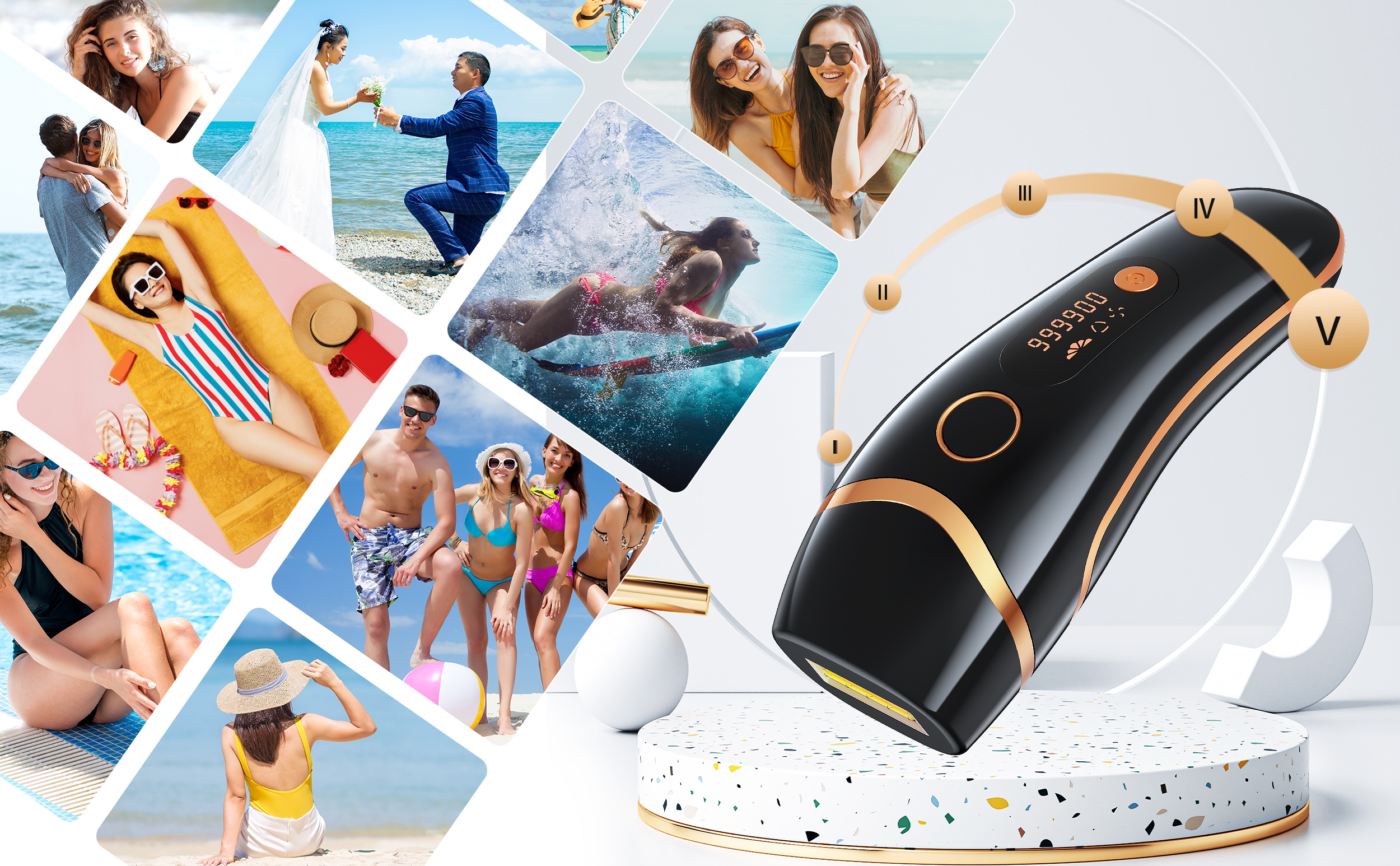 IPL Hair Removal Device Application