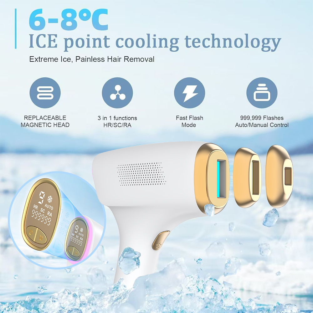 Fast Flash Permanent Hair Removal Device 9 Levels Energy Painless Hair Removal Women Epilator for Face Body OEM ODM Manufacturer