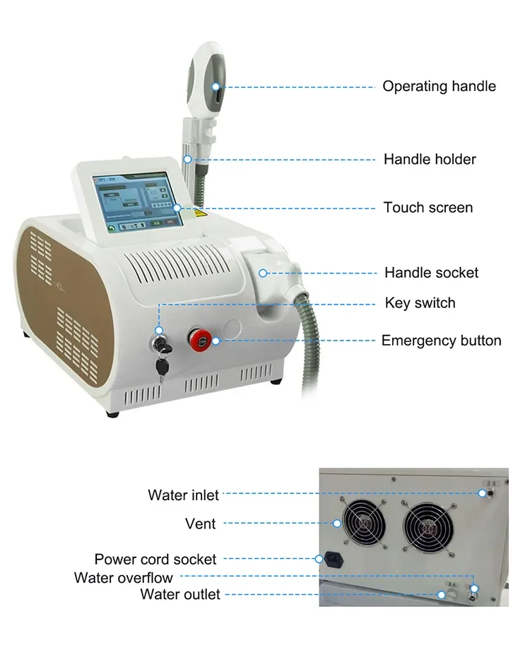 Hot Sale Opt Hair Removal Instrument IPL Skin Rejuvenation Wrinkle Smooth Pigment Elimination Painless Epilation Instrument