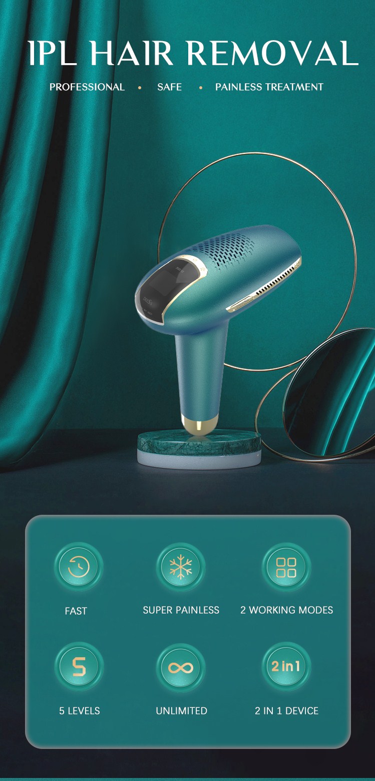 Laser Hair Removal Machine Painless Hair Laser Remover 1200nm IPL Skin Laser Device for Home Use Full Body Smooth Treatment