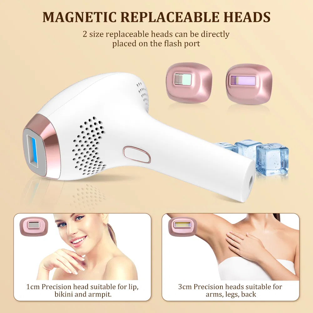 Portable IPL Hair Removal Device with Pain-Free Permanent Hair Reduction