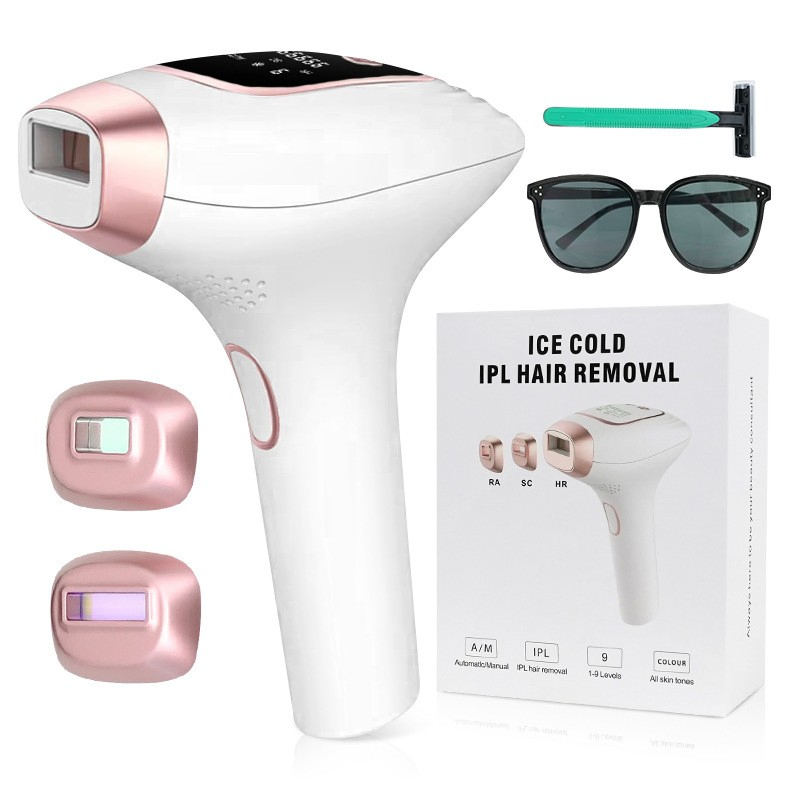 Portable IPL Hair Removal Device with Pain-Free Permanent Hair Reduction
