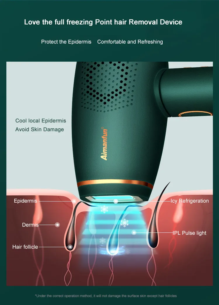 Permanent Painless Epilator Laser Portable Hair Remover IPL Hair Removal Device