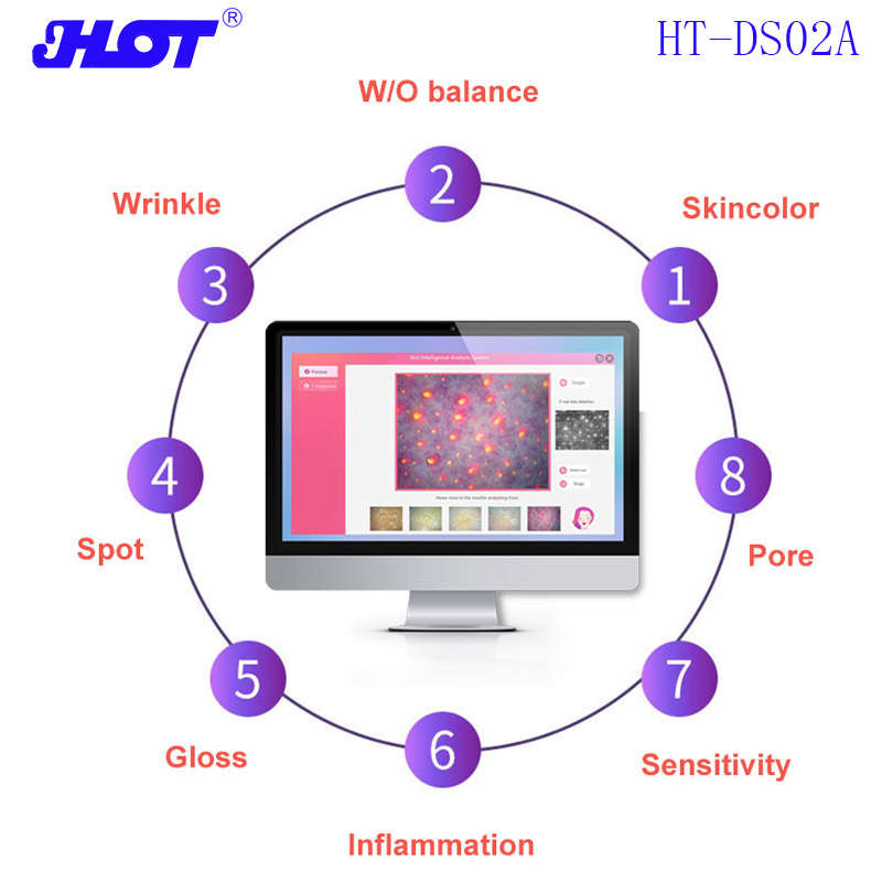 80X | 2MP Portable Skin Analyzer Machine 3-Color Light Customizable Colors Effortless Beauty &amp; Personal Care Machine
