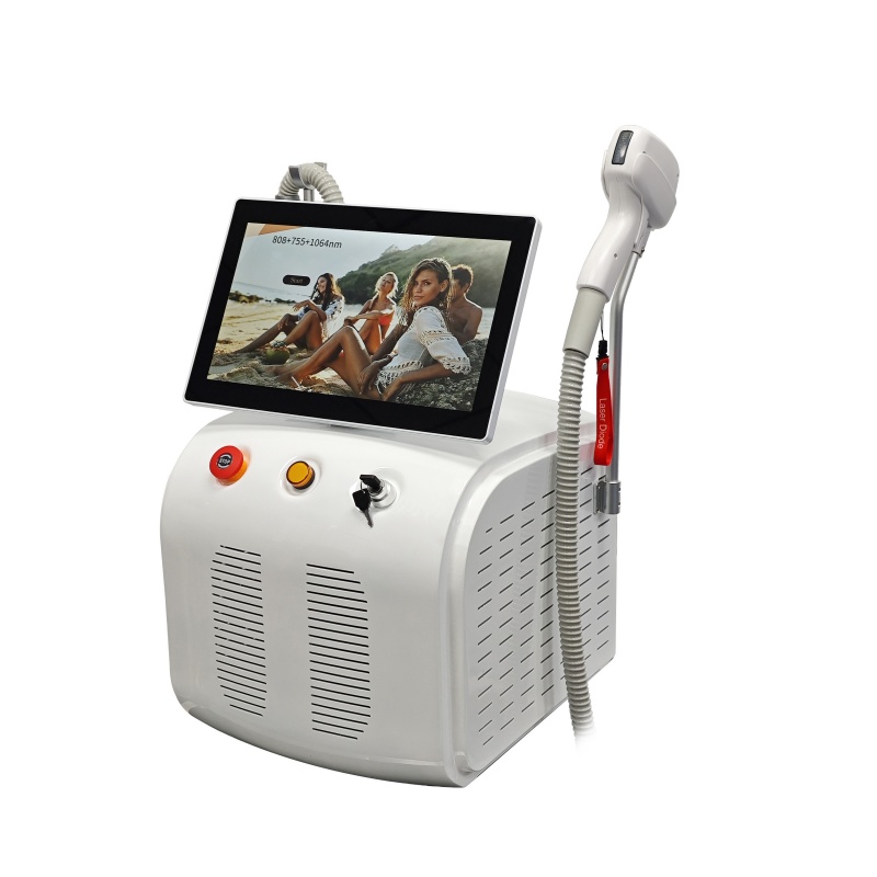 Triple Wave Ice Titanium Diode Laser 808nm Diode Laser Hair Removal 755 808 1064 Diode Laser For Hair Removal Machine