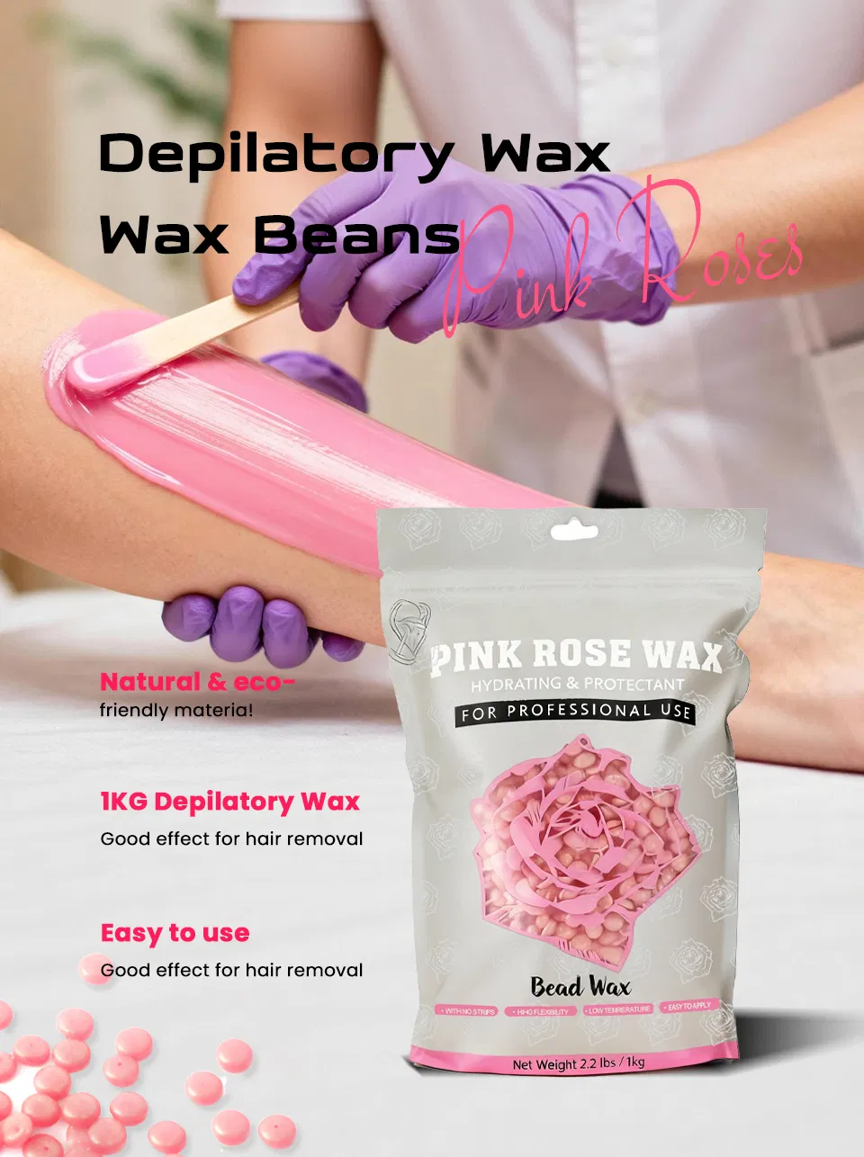 Blooming Rose Wax: Gentle Hair Removal